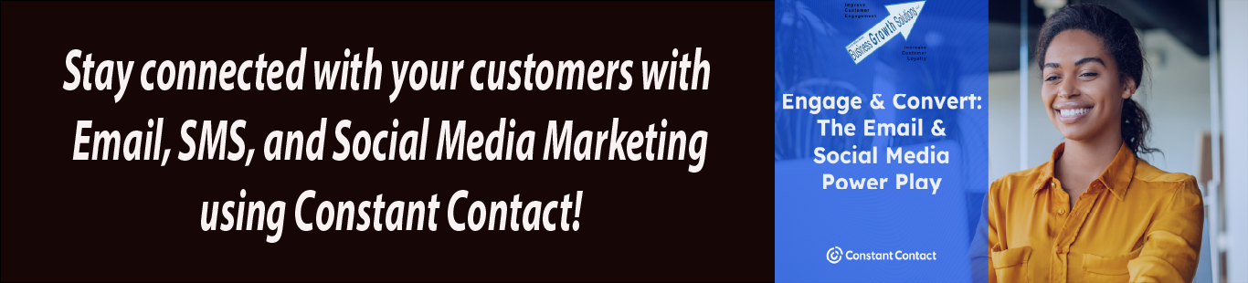 Stay connected with your customers with email, SMS, and social media marketing using Cosntant Contact.